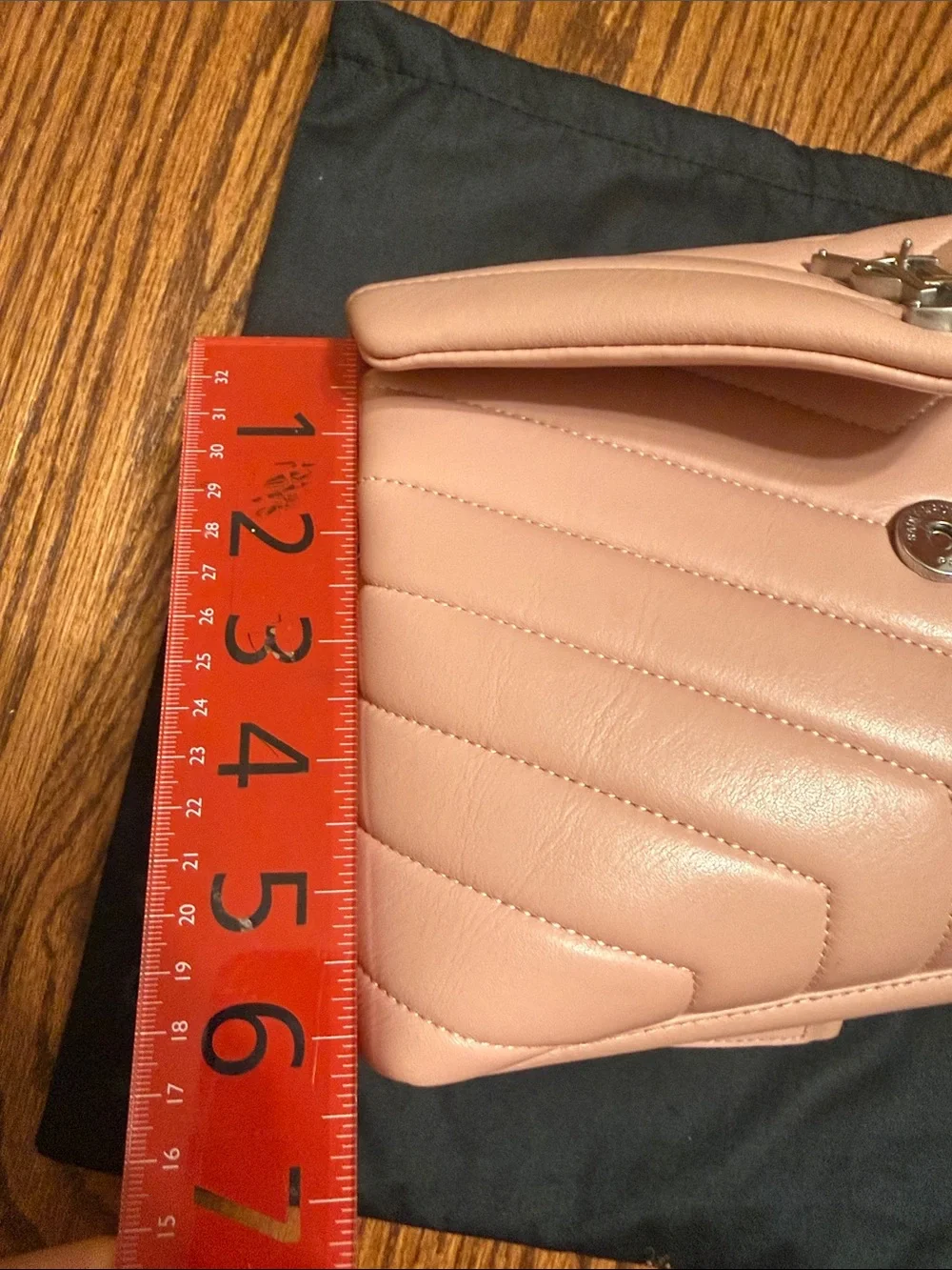 Pink Chevron Quilted Leather Shoulder Bag
